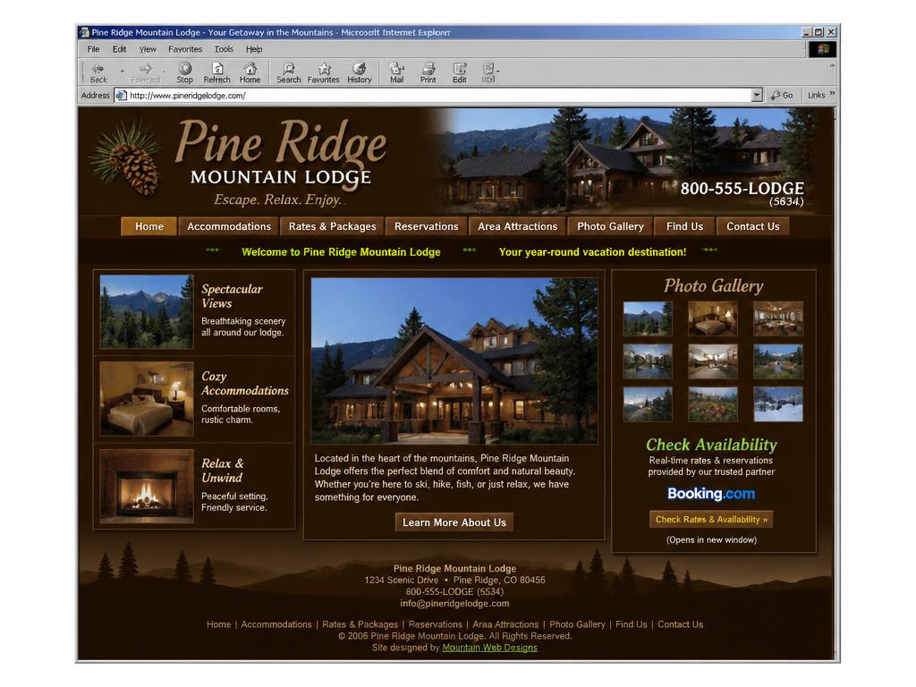 Mountain lodge · 26 keys — current resort website, before redesign